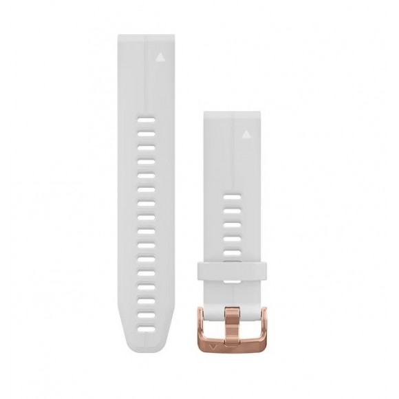 Curea Garmin Quickfit 20 silicon carrara white, rose gold Fenix 5S/6S, Culoare: White