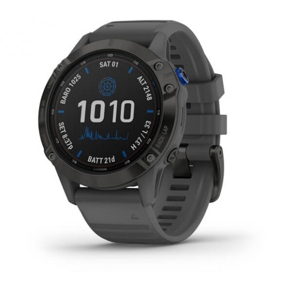 Ceas Garmin Fenix 6 Pro Solar black, slate gray band, Culoare: Black Ceas Garmin Fenix 6 Pro Solar black, slate gray band, Culoare: Black