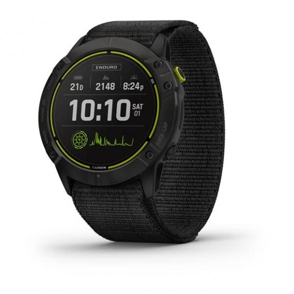 Garmin Enduro Carbon Grey DLC, curea sport neagra, Culoare: Black Garmin Enduro Carbon Grey DLC, curea sport neagra, Culoare: Black