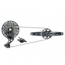Groupset SRAM GX EAGLE (LUNAR) (1 X 12 SPEED) (32T) (DUB BOOST) (170MM), Culoare: Black