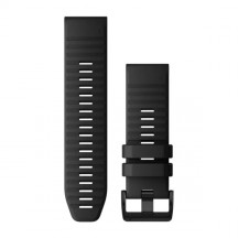 Curea Garmin Quickfit 26 silicon negru striat, Culoare: Black