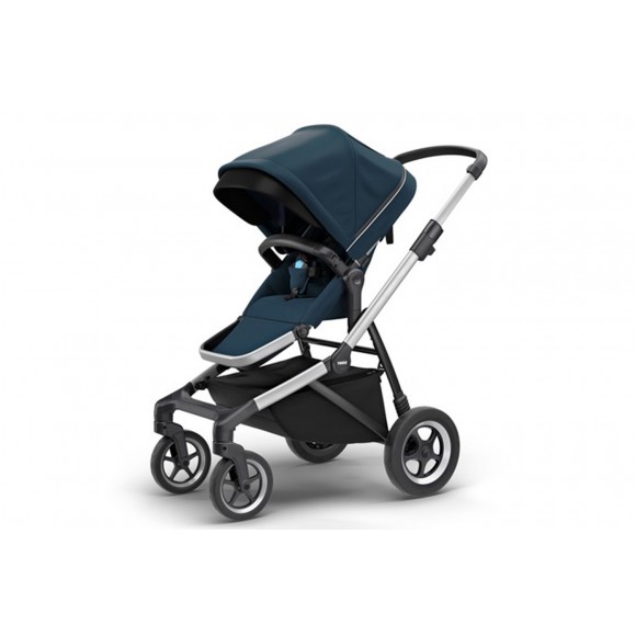 Carucior Thule SLEEK Cadru Gri si Copertina Navy Blue Carucior Thule SLEEK Cadru Gri si Copertina Navy Blue