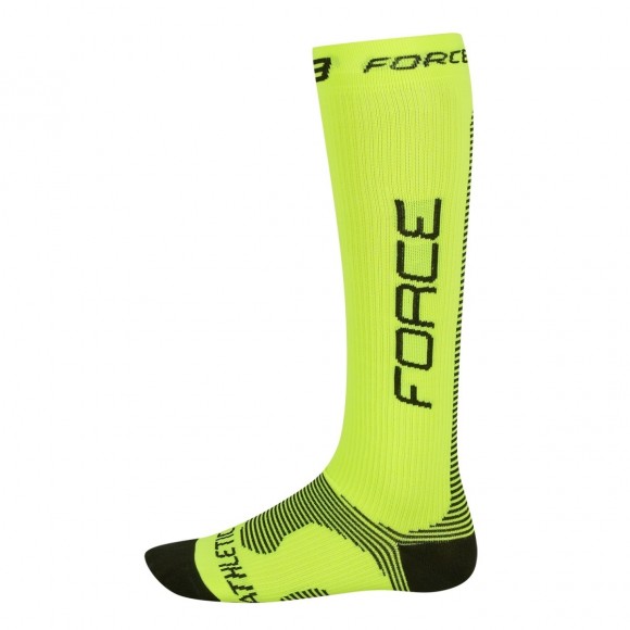 Sosete Force Athletic compression fluo/negru Sosete Force Athletic compression fluo/negru