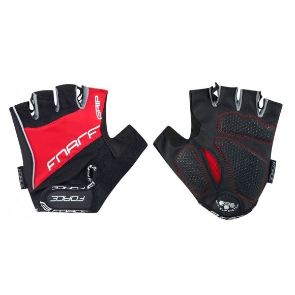 Manusi Force Grip gel negru/rosu