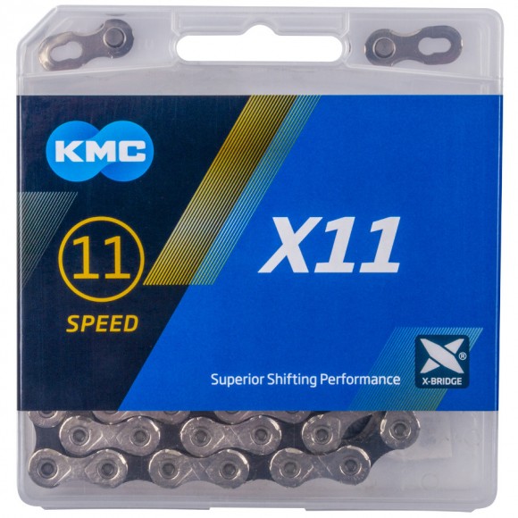 Lant KMC X11 Silver/Negru 114 Zale Lant KMC X11 Silver/Negru 114 Zale