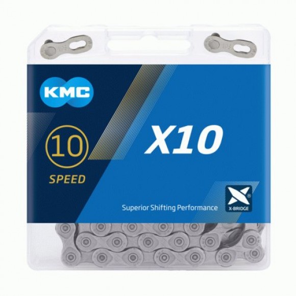 Lant KMC X-10 Grey Pentru 10 Viteze 114 Zale Lant KMC X-10 Grey Pentru 10 Viteze 114 Zale