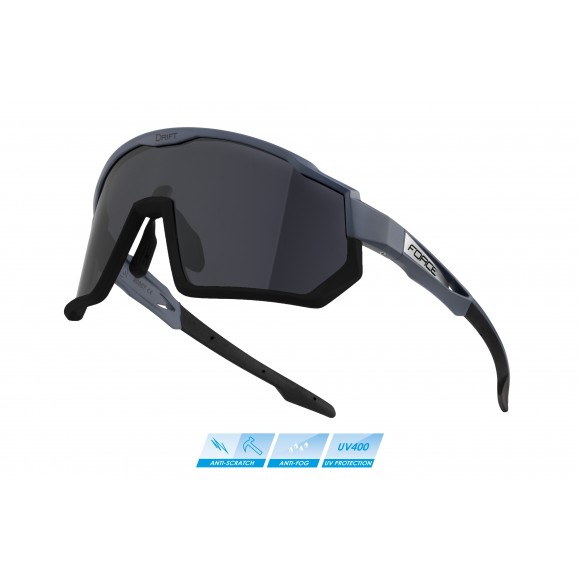 Ochelari Force Drift Gri/Negru, lentile negre Ochelari Force Drift Gri/Negru, lentile negre