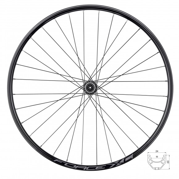 Roata fata 28/29 Force XC Disc 622x19 centerlock neagra Roata fata 28/29 Force XC Disc 622x19 centerlock neagra