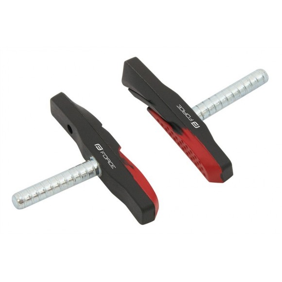 Saboti frana Force cu pin 70mm negru/rosu Saboti frana Force cu pin 70mm negru/rosu
