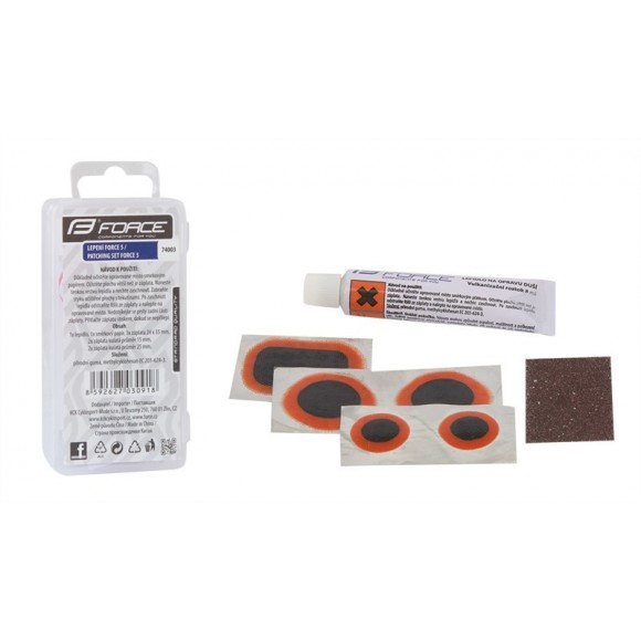 Set reparatie pana Force 5 petece cu lipici Set reparatie pana Force 5 petece cu lipici