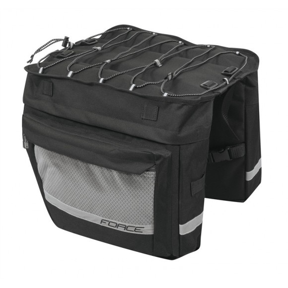 Geanta portbagaj spate Force Noem 2x18l neagra Geanta portbagaj spate Force Noem 2x18l neagra