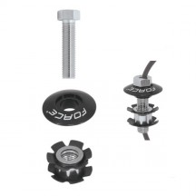 Capac si floare Force BMX cu gaura conducta 1.1/8 negre