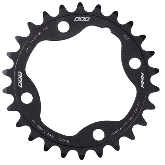 Placa pedalier BBB MTBGear comp. 2x10 Sram XX 26T/80 mm Placa pedalier BBB MTBGear comp. 2x10 Sram XX 26T/80 mm