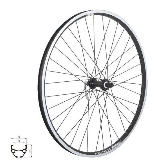 Roata fata 26 Force Classic 559x19 Roata fata 26 Force Classic 559x19