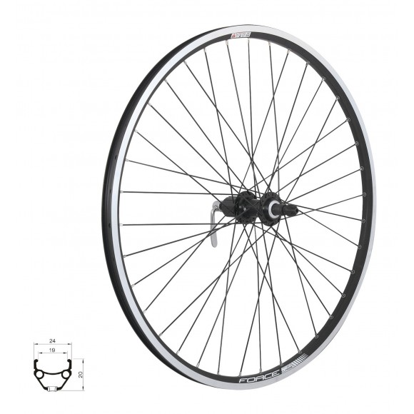 Roata spate 26 Force Classic 559x19 Roata spate 26 Force Classic 559x19