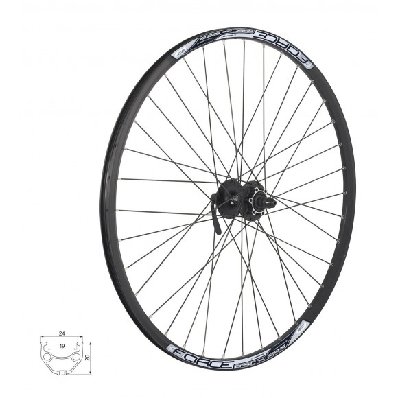 Roata fata Force Basic Disc 622x19 butuc Shimano HBM475 Roata fata Force Basic Disc 622x19 butuc Shimano HBM475