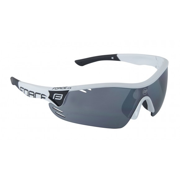 Ochelari Force Race Pro albi lentila negru laser Ochelari Force Race Pro albi lentila negru laser