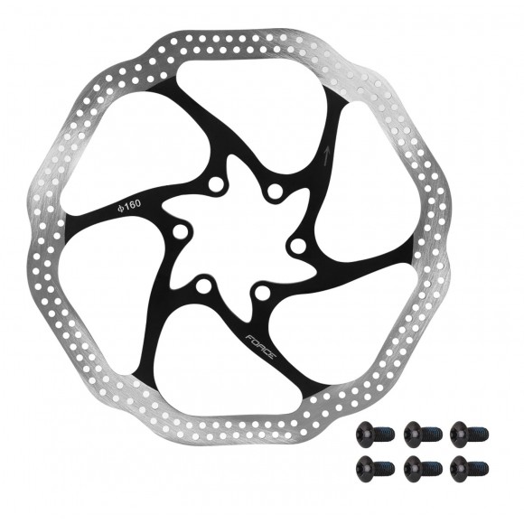 Disc frana Force-3 160 mm 6 gauri negru Disc frana Force-3 160 mm 6 gauri negru