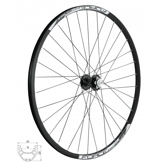 Roata fata 28/29 Force Basic Disc 622x19 6 suruburi Roata fata 28/29 Force Basic Disc 622x19 6 suruburi