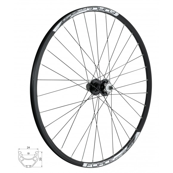 Roata spate 28/29 Force Basic Disc 622x19 6 suruburi Roata spate 28/29 Force Basic Disc 622x19 6 suruburi