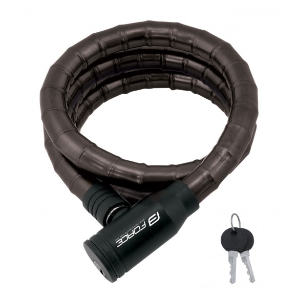 Lacat Force F Cu Protectie 150cm/18mm Negru Lacat Force F Cu Protectie 150cm/18mm Negru