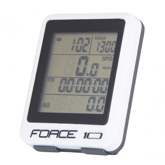 Ciclocomputer Force 10F cu fir alb Ciclocomputer Force 10F cu fir alb