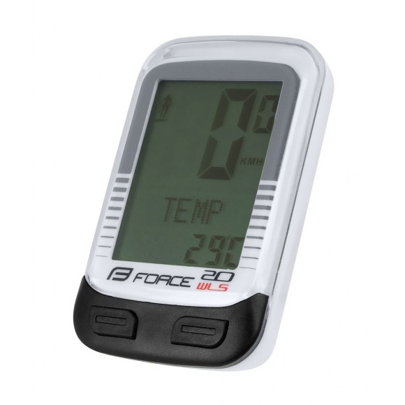 Ciclocomputer Force WLS 20F fara fir alb Ciclocomputer Force WLS 20F fara fir alb