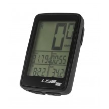 Ciclocomputer Force USB 13F fara fir, negru