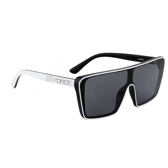 Ochelari Force Scope cu lentile negre, Albi Ochelari Force Scope cu lentile negre, Albi