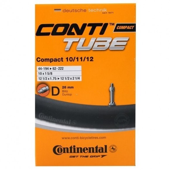 Camera bicicleta Continental Compact 10/11/12 valva Dunlop Camera bicicleta Continental Compact 10/11/12 valva Dunlop