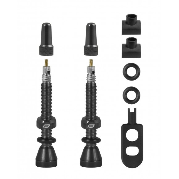 Set Valve Tubeless Force 2xFv 44mm Negre Set Valve Tubeless Force 2xFv 44mm Negre