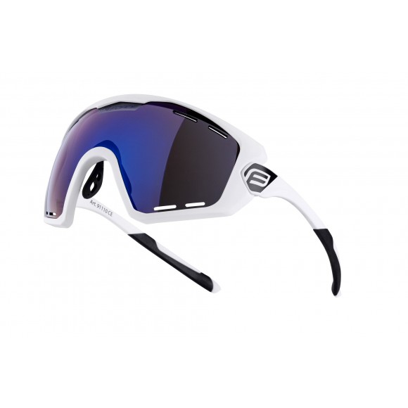 Ochelari Force Ombro Plus, lentila albastra laser, alb mat