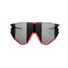 Ochelari Force Creed, lentila neagra oglinda, alb/rosu