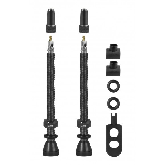 Set Valve Tubeless Force 2xFv 80mm Negre Set Valve Tubeless Force 2xFv 80mm Negre