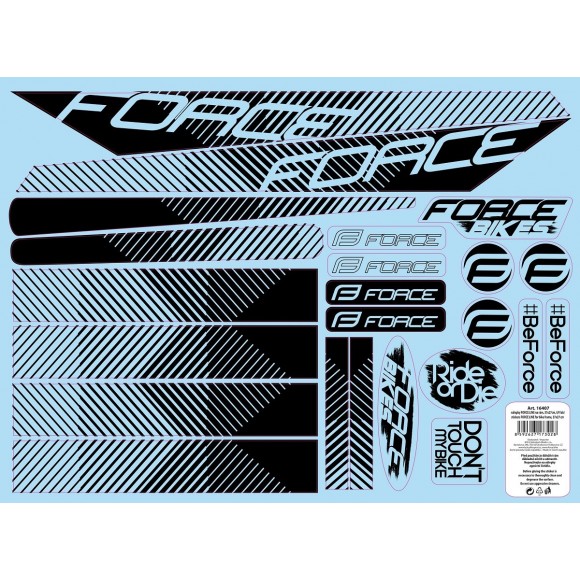 Set sticker Force Line pentru cadru bicicleta 37x27cm Set sticker Force Line pentru cadru bicicleta 37x27cm