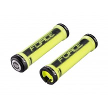 Mansoane Force Logo din cauciuc cu locking, fluo/negru
