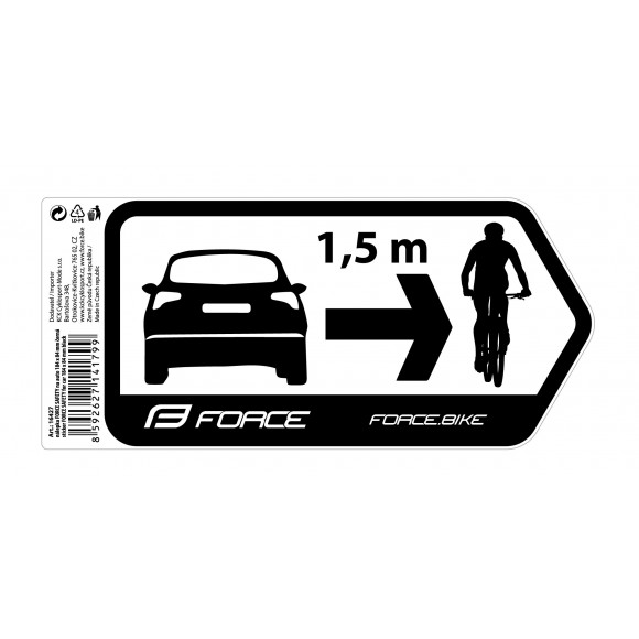 Sticker Force Safety pentru masina 184 x 84 mm, negru Sticker Force Safety pentru masina 184 x 84 mm, negru