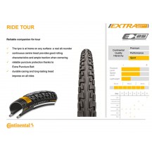 Anvelopa Continental Ride Tour  32-622 (28x1 1/4x1 3/4) negru