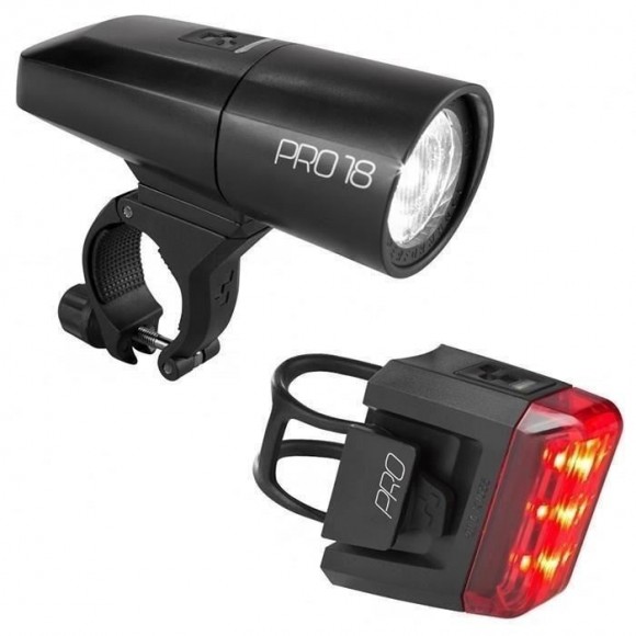 Set Lumini Bicicleta Cube PRO 18 Black Set Lumini Bicicleta Cube PRO 18 Black