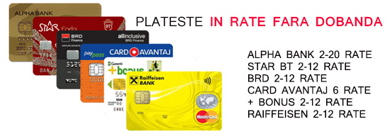 plateste in rate